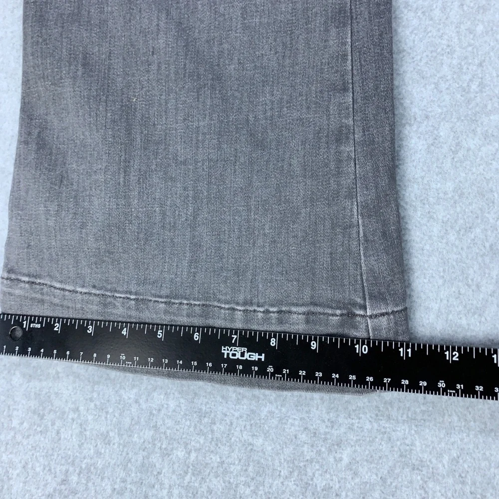 J. Jill Flare Jeans Women 14 Grey Galaxy Wash High Rise Stretch Patch Pocket NWT